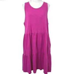 GAP Pink Tiered Sleeveless Dress XL Casual Everyday